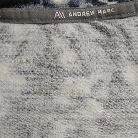 Andrew Marc  Large Navy/White Tie-Dye Women's Long-Sleeved top Easy Care - Picture 6 of 14